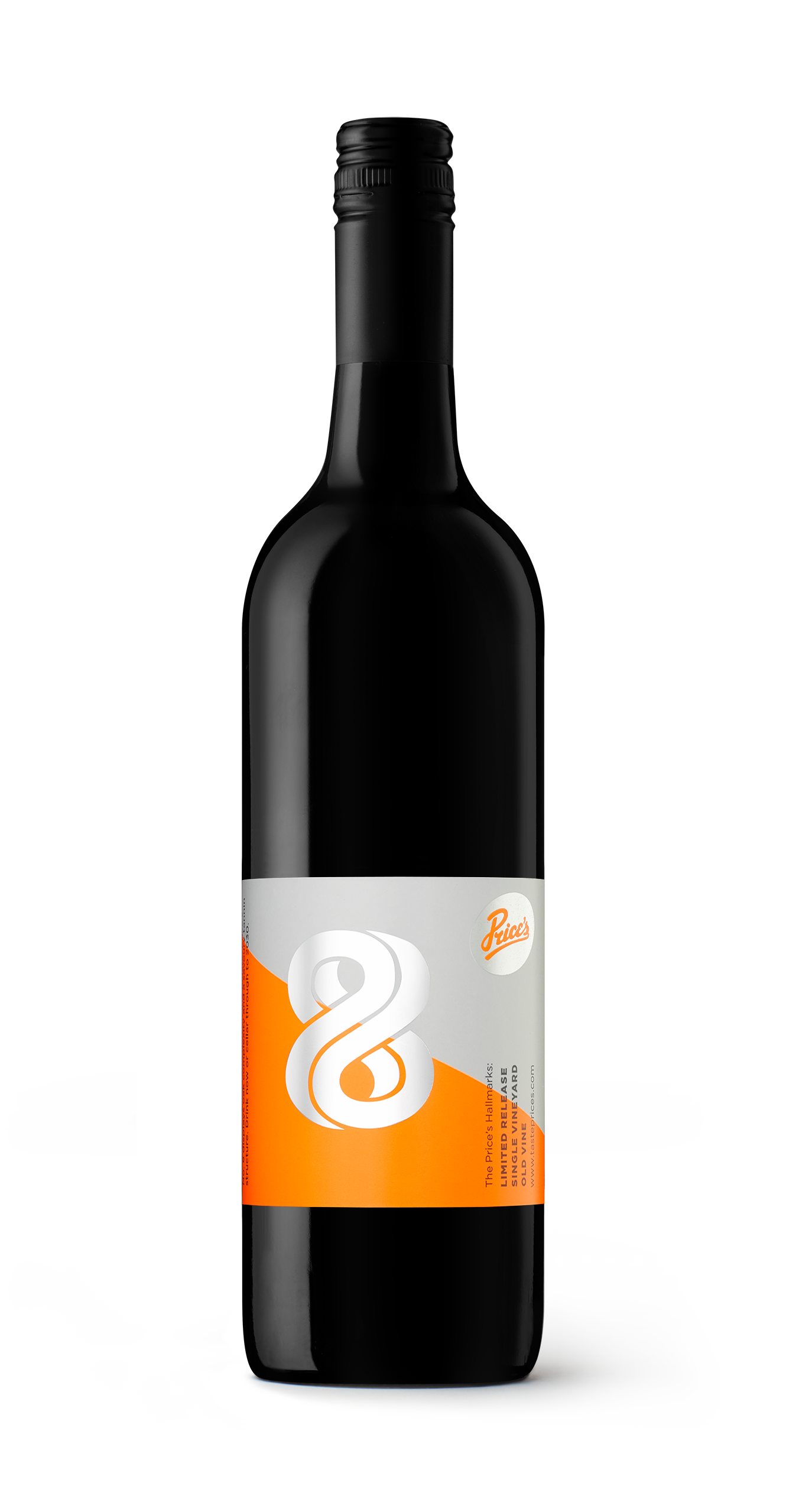This bottle of Cabernet Sauvignon and Shiraz blend is from McLaren Vale. No.8 is a medium to full-bodied wine produced from old vines. It has a striking label and is of excellent quality from Price's Wines.
